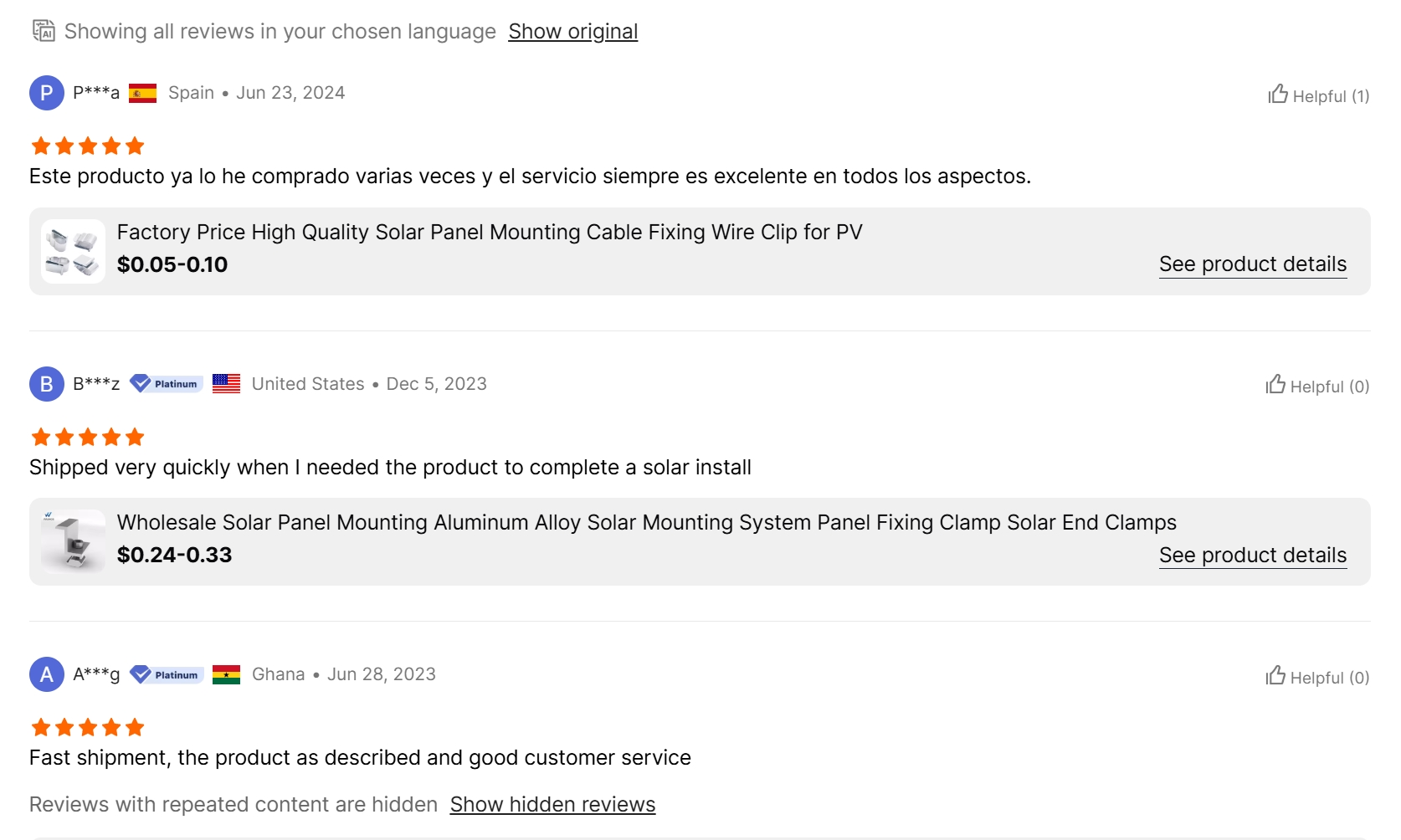 Real customer reviews from Wanhos Alibaba 1