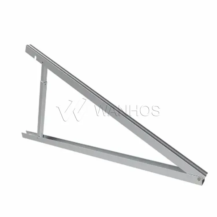 Triangular solar mounting tribracket from Wanhos, designed for flat roof installations. Features AL6005-T5 aluminum construction and durable anodized coating for solar panel support.
