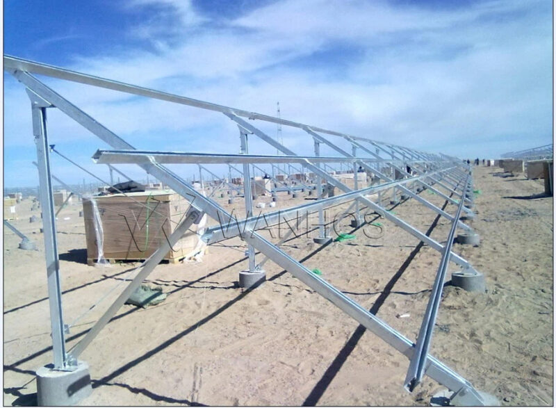 Wanhos photovoltaic bracket on the sand