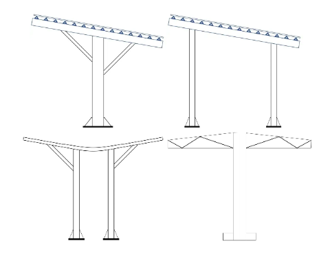 Different types of solar carports