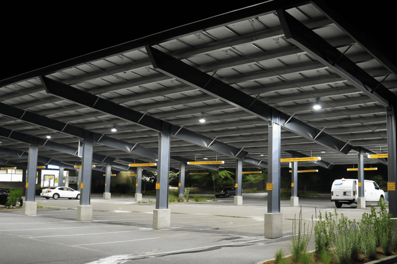 Single column PV Carports