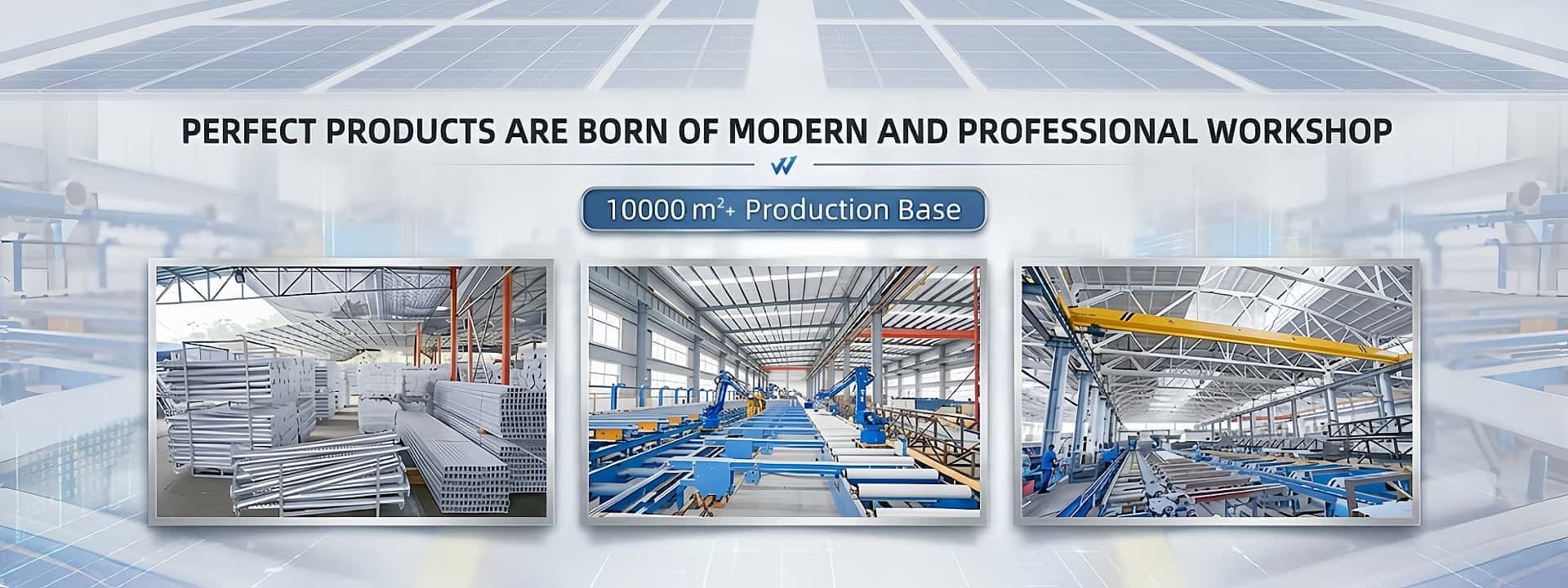 Wanhos solar mounting production base and manufacturing equipment